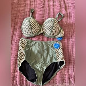 Swimsuits For All size 18 two piece high rise bikini NWT